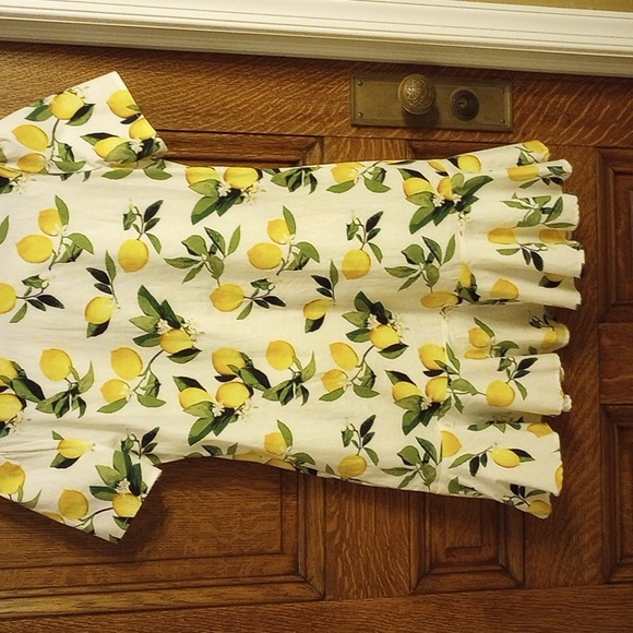 Cynthia Rowley Dress, Size Small, Lemons Ruffled - Picture 8 of 8